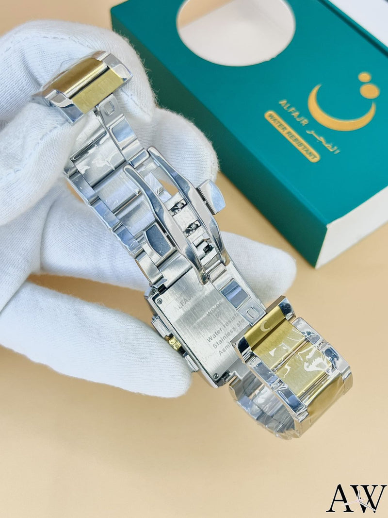 ALFAJOR Gents Chain Watch – Elegant Design with Modern Digital Precision